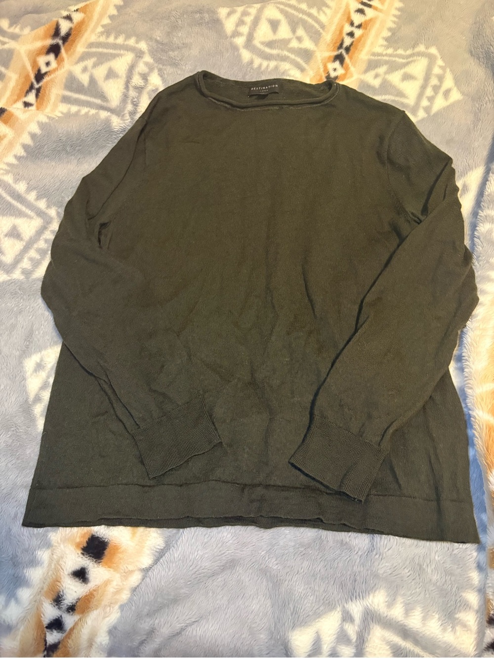 J. Crew Olive Green Crewneck Sweater